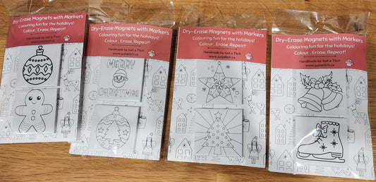 Festive Colouring Set - Magnets & Dry Erase Markers