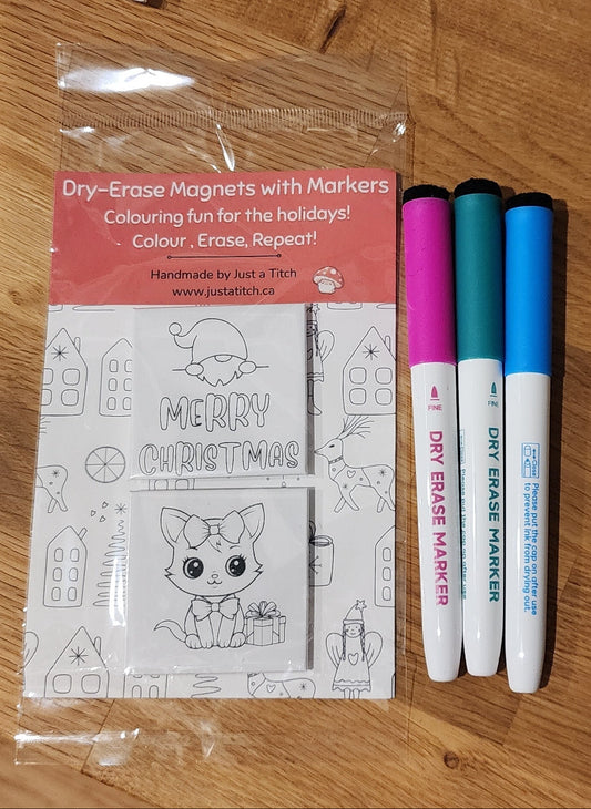 Festive Colouring Set - Magnets & Dry Erase Markers