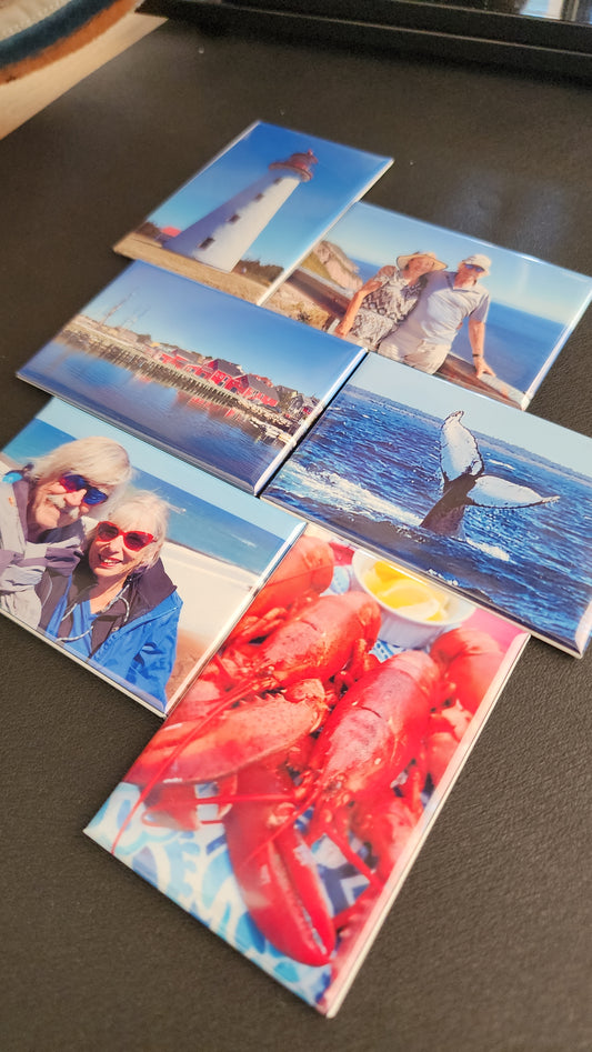 Set of Custom Personalized Photo Magnets (Rectangle)