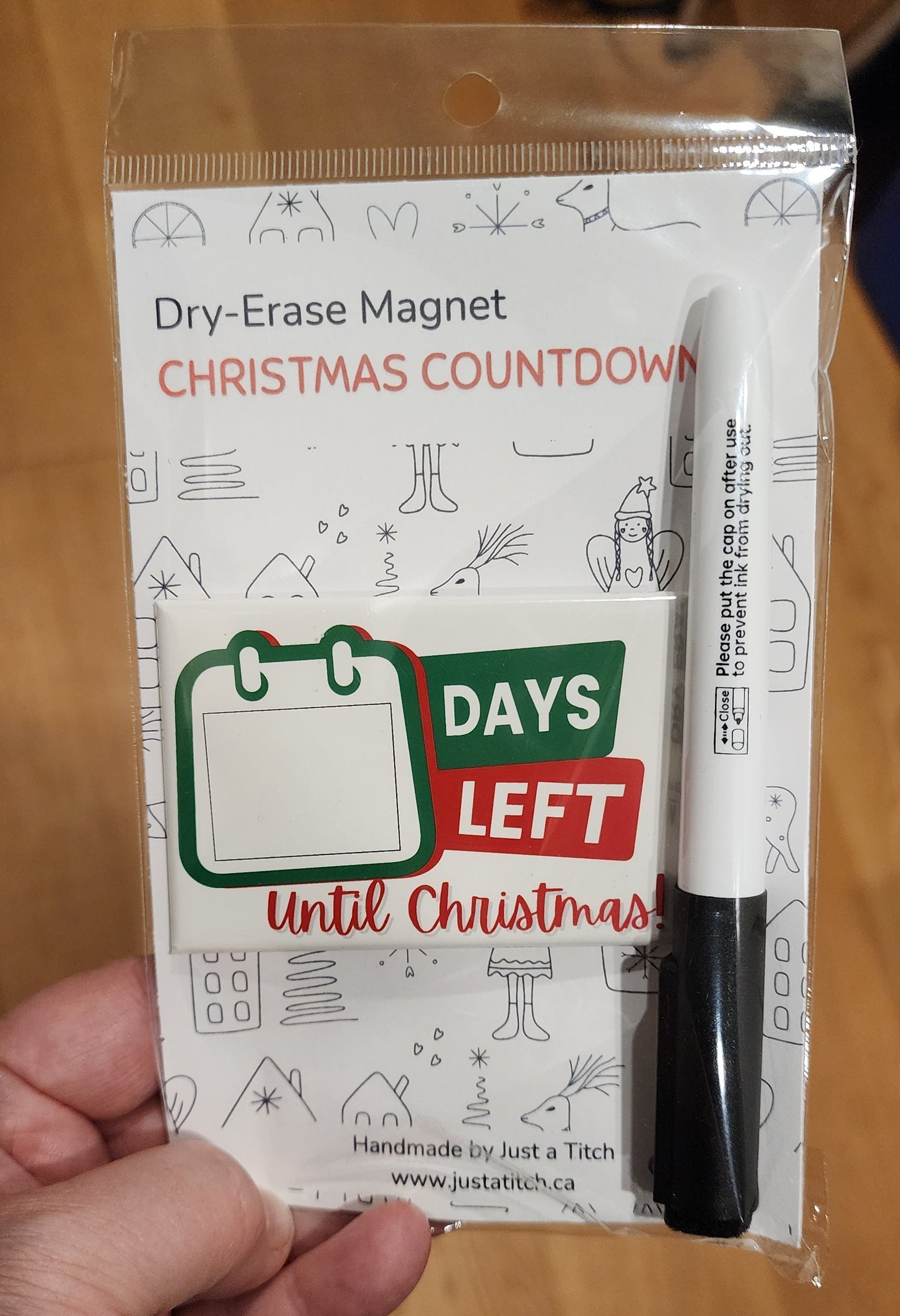 Christmas Countdown - Magnet & Dry Erase Marker