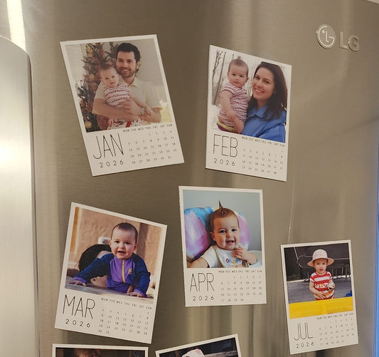 Personalized Photo Mini Monthly Calendar - Magnetic