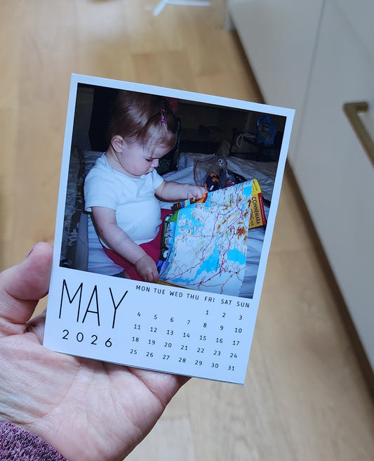 Personalized Photo Mini Monthly Calendar - Magnetic